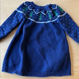 Sweater Dress with Tree Pattern